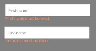 must be filled first and last name